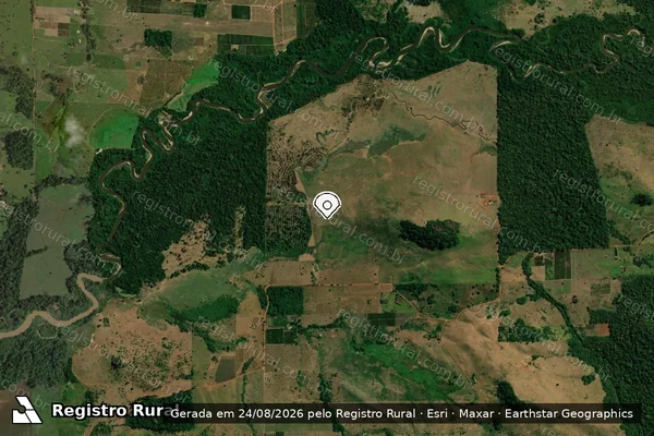 Imagem de satélite — Embargo IBAMA — Infração da Flora - Alta Floresta D'Oeste/RO