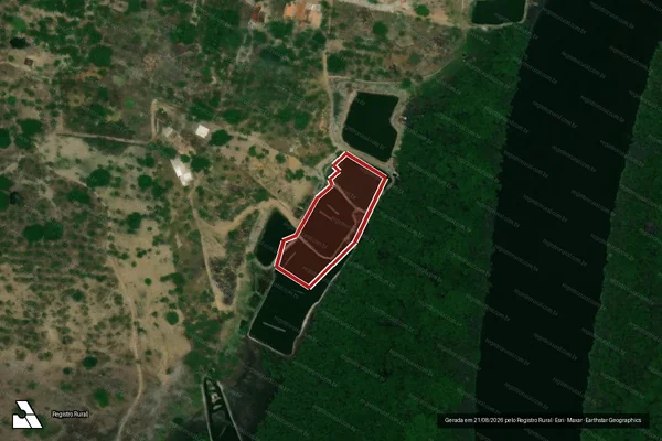 Imagem de satélite de Infração Ambiental em Santa Luzia do Itanhy - SE
