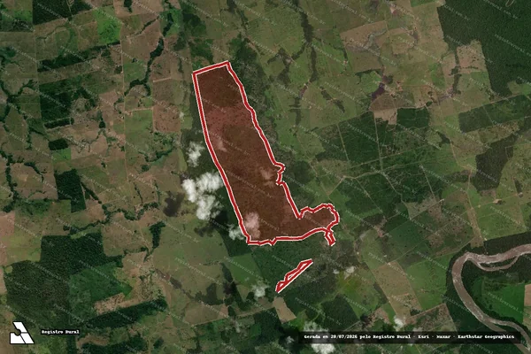 Imagem de satélite — Embargo IBAMA — Infração da Flora - Colniza/MT