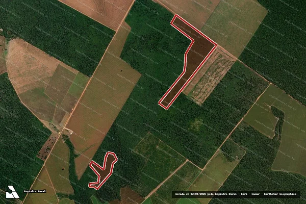 Imagem de satélite de Infração da Flora em Marcelândia - MT