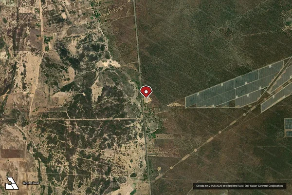 Imagem de satélite — Embargo IBAMA — Infração da Flora - Bom Jesus da Lapa/BA