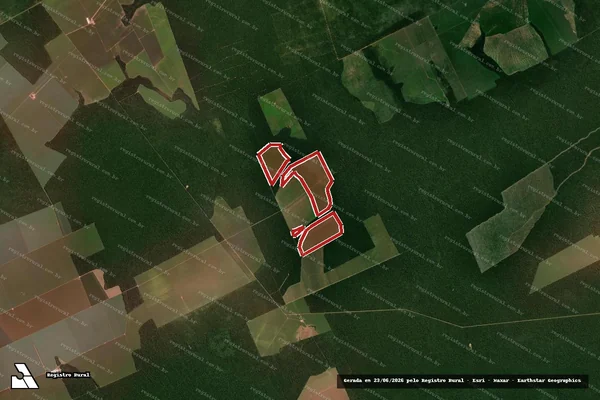 Imagem de satélite de Infração da Flora em Nova Maringá - MT