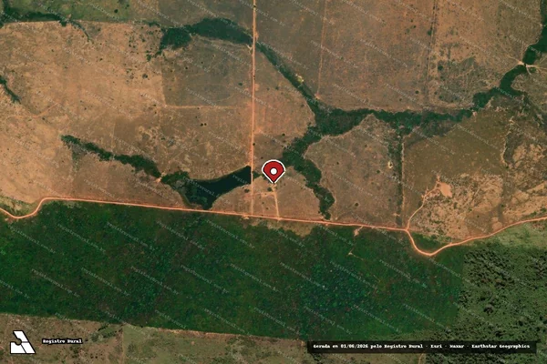 Imagem de satélite de Infração Ambiental em Cumaru do Norte - PA (marcador da localização)