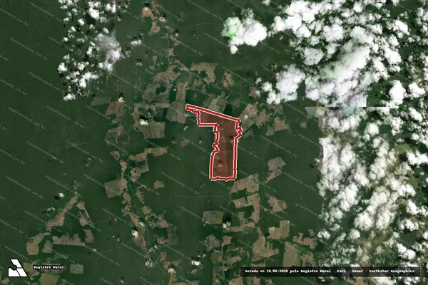 Imagem de satélite — Embargo Ambiental - Medicilândia/PA