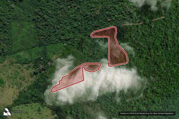 Imagem de satélite de Infração da Flora em Vitória do Xingu - PA