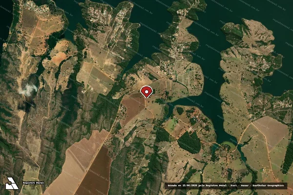 Imagem de satélite de Infração da Flora em Brasília - DF (marcador da localização)