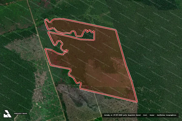 Imagem de satélite de Infração da Flora em Lábrea - AM
