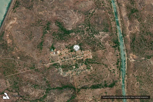 Imagem de satélite — Embargo IBAMA — Infração da Flora — Guadalupe/PI