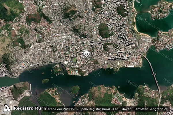 Imagem de satélite de Infração da Fauna em Nova Venécia - ES (marcador da localização)