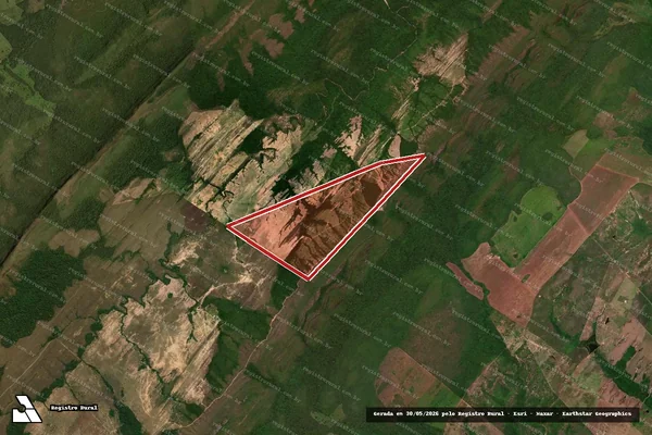 Imagem de satélite de Infração Ambiental em Nossa Senhora do Livramento - MT