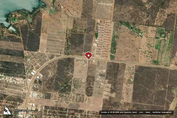 Imagem de satélite — Embargo IBAMA — Infração referente a Qualidade Ambiental — Casa Nova/BA