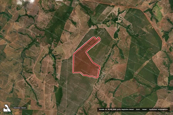 Imagem de satélite — Embargo IBAMA — Infração Ambiental - Araguaçu/TO