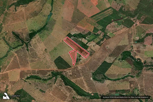Imagem de satélite de Infração da Flora em Porangatu - GO
