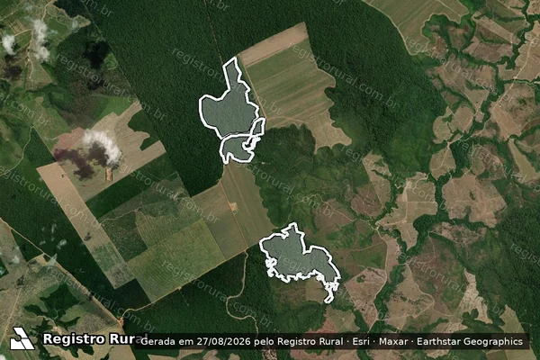 Imagem de satélite de Infração da Flora em Rondon do Pará - PA
