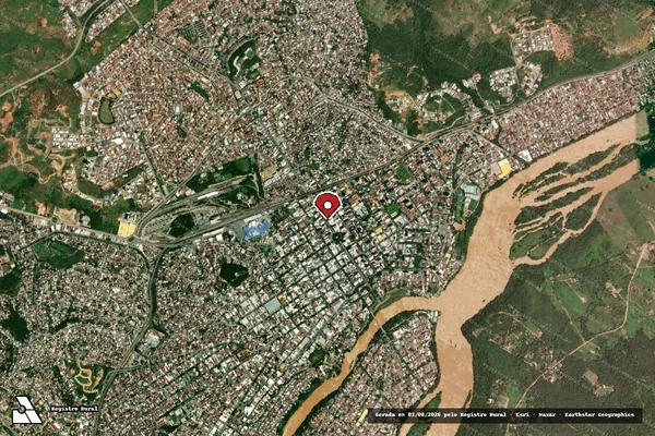Imagem de satélite — Embargo IBAMA — Infração de Administração Ambiental(Não Classificada-Móvel) — Caraí/MG