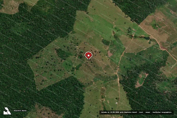 Imagem de satélite — Embargo IBAMA — Infração da Flora - Capixaba/AC