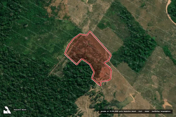 Imagem de satélite — Embargo IBAMA — Infração da Flora — Bujari/AC