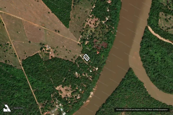 Imagem de satélite de Infração da Flora em Araguaiana - MT