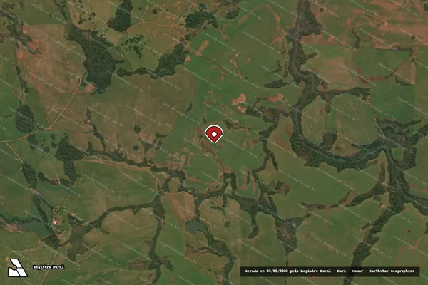 Imagem de satélite de Infração da Flora em Capão Bonito do Sul - RS (marcador da localização)