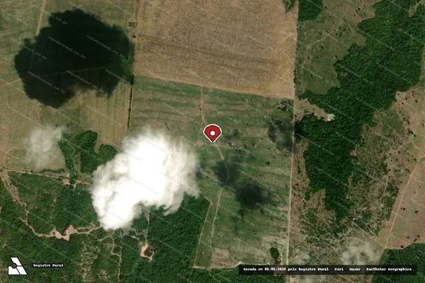 Imagem de satélite de Infração Ambiental em Terra Nova do Norte - MT (marcador da localização)