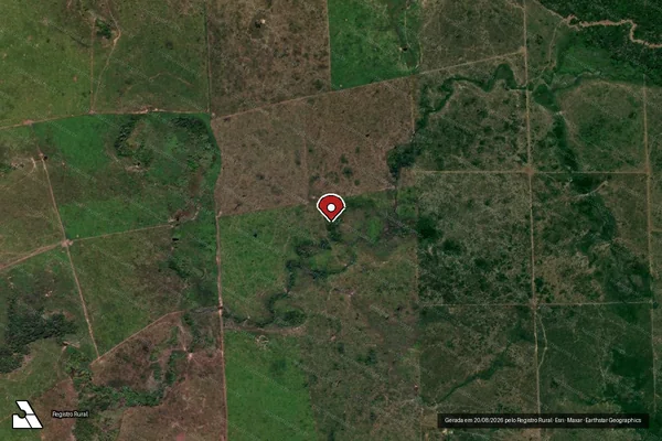 Imagem de satélite de Infração da Flora em Altamira - PA (marcador da localização)