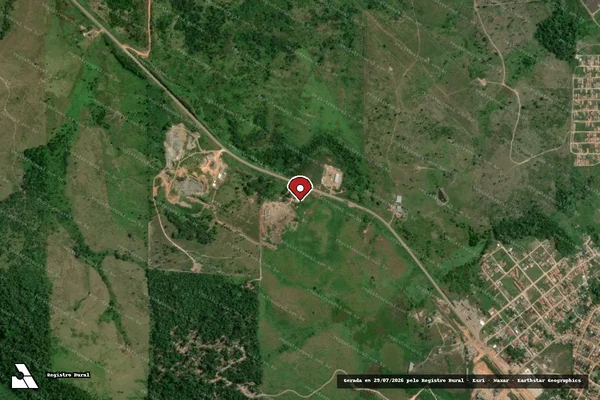 Imagem de satélite de Infração Ambiental em Anapu - PA (marcador da localização)