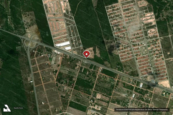 Imagem de satélite — Embargo IBAMA — Infração de Licenciamento(Não Classificada-Móvel) — São Gonçalo do Amarante/RN