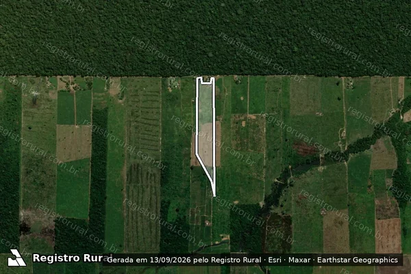 Imagem de satélite de Infração da Flora em Cujubim - RO