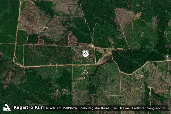 Imagem de satélite — Embargo IBAMA — Infração da Flora - Lábrea/AM