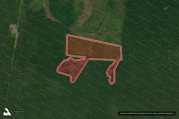 Imagem de satélite de Infração Ambiental em Canutama - AM