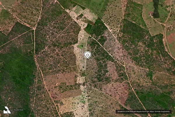 Imagem de satélite de Infração da Flora em Grajaú - MA (marcador da localização)