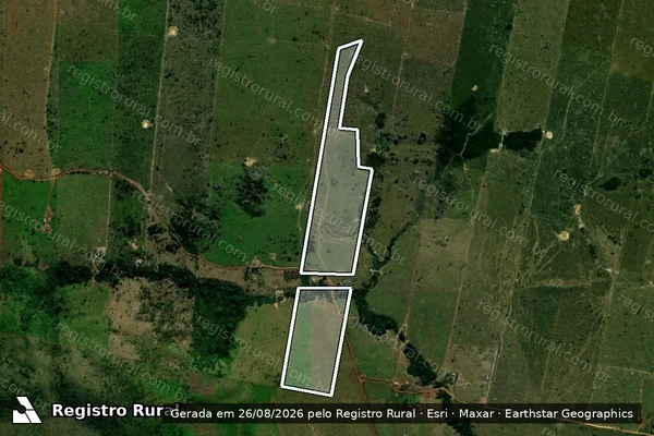 Imagem de satélite de Infração da Flora em Juína - MT