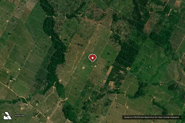 Imagem de satélite de Infração Ambiental em Porto Velho - RO (marcador da localização)