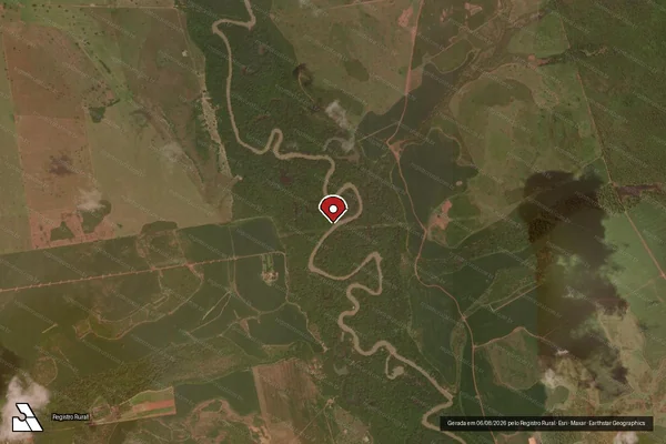 Imagem de satélite — Embargo IBAMA — Infração Ambiental - Canarana/MT