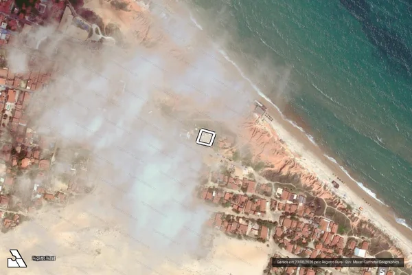Imagem de satélite — Embargo IBAMA — Infração Ambiental - Aracati/CE
