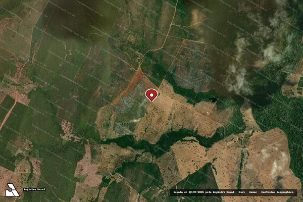 Imagem de satélite — Embargo IBAMA — Infração da Flora — Jaú do Tocantins/TO