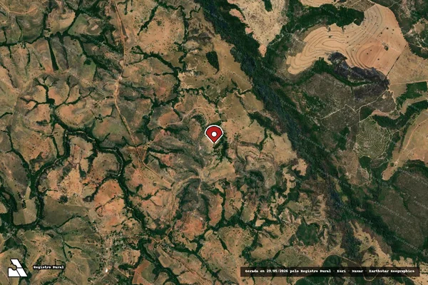 Imagem de satélite de Infração da Flora em Rio Vermelho - MG (marcador da localização)