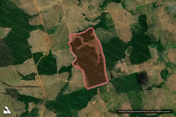 Imagem de satélite de Infração Ambiental em Marabá - PA