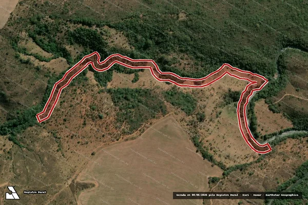 Imagem de satélite de Infração da Flora em Perdizes - MG
