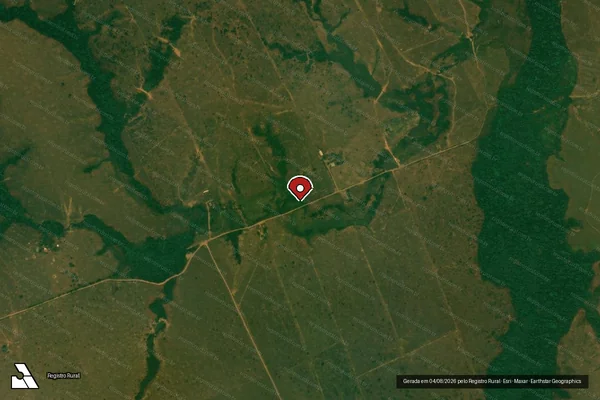 Imagem de satélite de Infração Ambiental em Porto Velho - RO (marcador da localização)