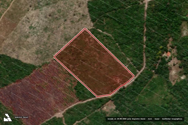 Imagem de satélite de Infração Ambiental em Águas Vermelhas - MG