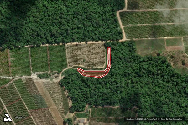 Imagem de satélite de Infração da Flora em Jaguaré - ES