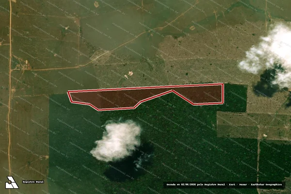 Imagem de satélite de Infração da Flora em Cujubim - RO