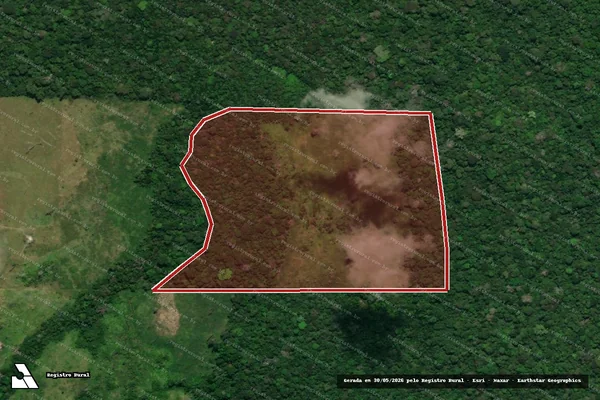 Imagem de satélite — Embargo IBAMA — Infração da Flora - Anapu/PA