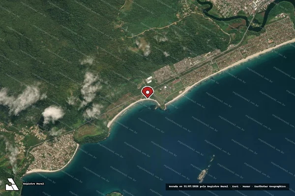 Imagem de satélite — Embargo IBAMA — Infração Ambiental — Paraty/RJ