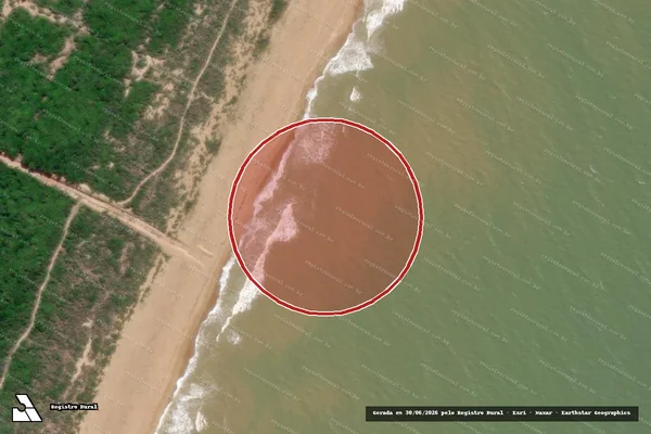 Imagem de satélite — Embargo IBAMA — Desmatamento - Linhares/ES