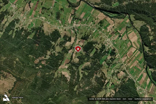 Imagem de satélite de Infração Ambiental em Urubici - SC (marcador da localização)