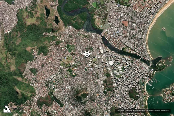 Imagem de satélite — Embargo IBAMA — Infração da Fauna - Vitória/ES
