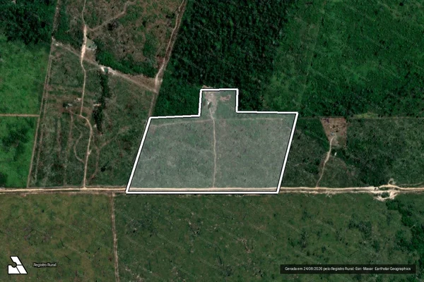 Imagem de satélite de Infração da Flora em Lábrea - AM