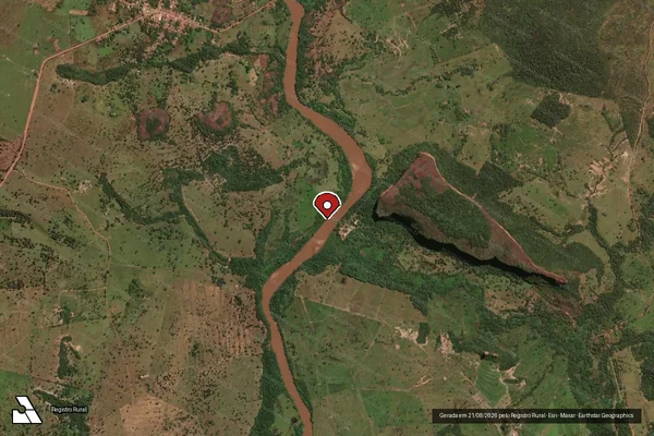 Imagem de satélite — Embargo Ambiental - Poxoréu/MT